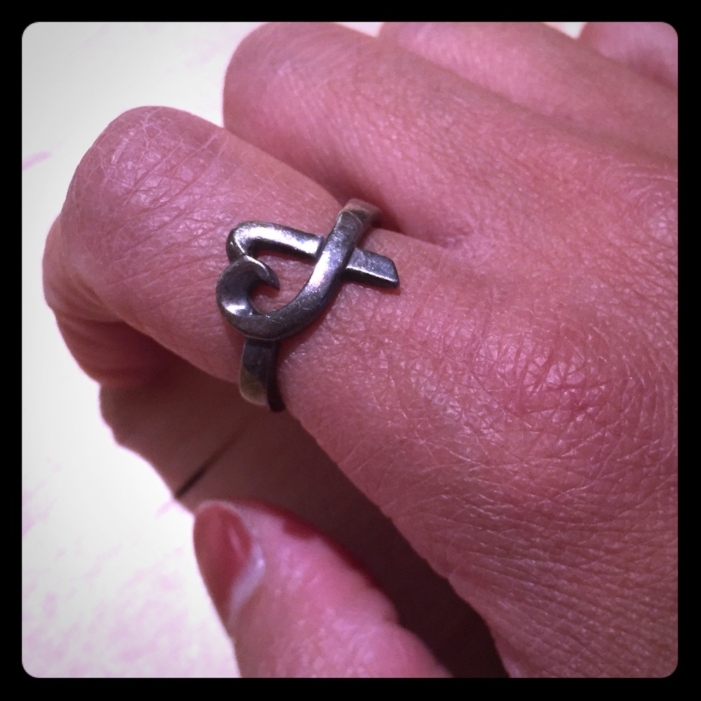 Pre-loved heart-shaped Tiffany ring